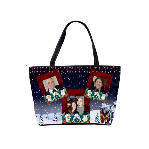 Snowmen Joy Classic Shoulder Bag 2 Sides By Kim Blair Back