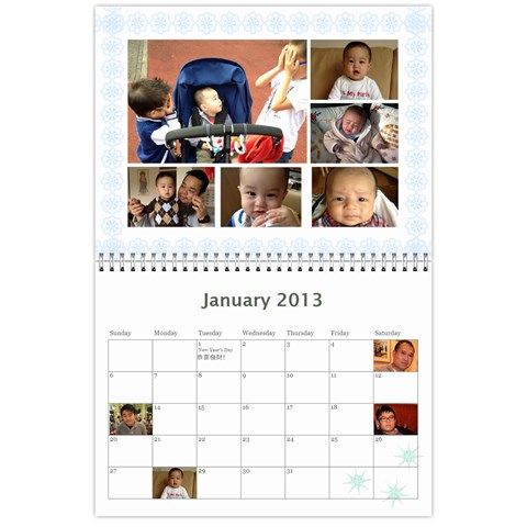 2013 Calendar By Stevie Jan 2013