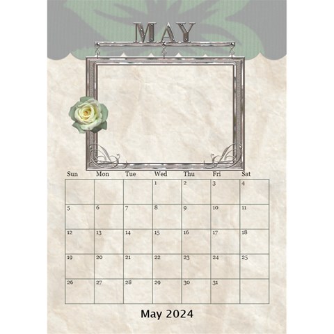 Lovely Desktop Calendar 6 x8 5  By Lil May 2024