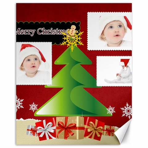 Merry Christmas, Xmas, Greeting Season By Betty 15.75 x19.29  Canvas - 1