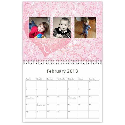 2013 Grandchildren Calendar By Missy Landis Feb 2013