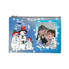 Snowman love cosmetic bag (Large) (7 styles)