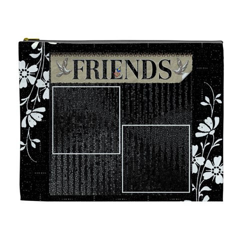 Friends Black Xl Cosmetic Bag By Lil Front
