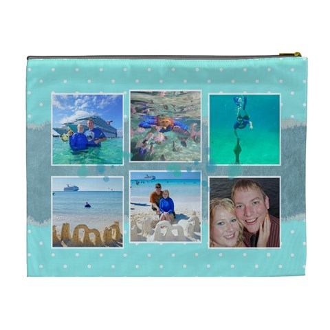 Ocean Vacation Cosmetic Bag Xl By Digitalkeepsakes Back