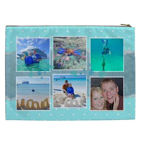 Ocean Vacation Cosmetic Bag Xxl By Digitalkeepsakes Back