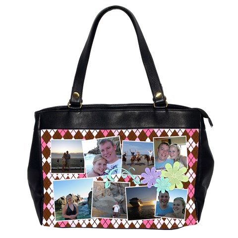 Argyle Flower Office Handbag 2 Sides By Digitalkeepsakes Front