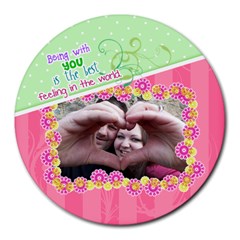 Being with you - Collage Round Mousepad