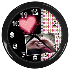 Love- Wall Clock - Wall Clock (Black)