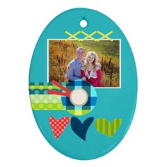 Playful Hearts - Ornament (Oval)
