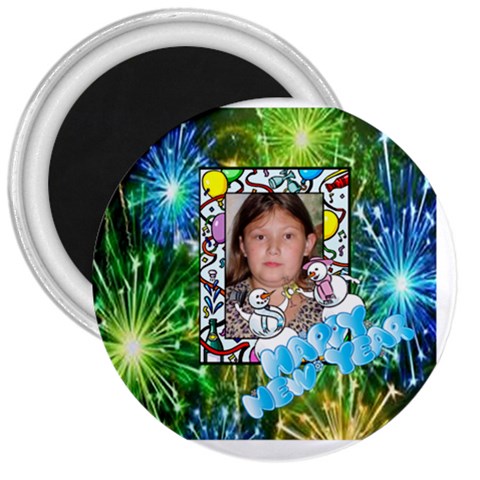 Happy New Year Magnet By Missy Front