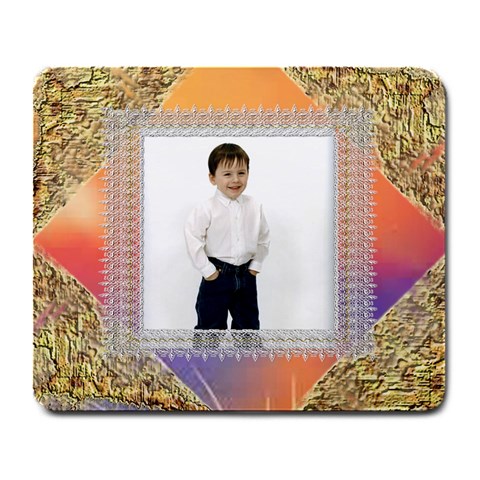 Silver And Gold Large Mouse Pad By James Novak Front