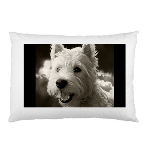 Westie Puppy Pillow Case By Lou 26.62 x18.9  Pillow Case