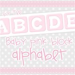 Baby Girl Block Pink Alphabet