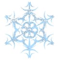 Blue sparkle snowflake