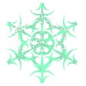 Green sparkle snowflake