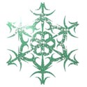 Green sparkle snowflake2