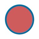 Blue circle frame
