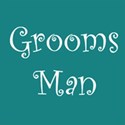 cufflink teal grooms man