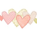 12 in stitched hearts