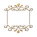 medium gold glass scroll frame