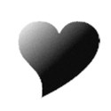 black&white heart