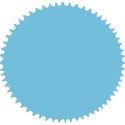 Blue 1 round stamp