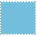 Blue 1 square stamp