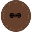 brown leather button