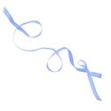 ribbon swirl blue stitched