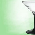 martini glass right background green