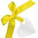 ribbon hang heart yellow