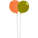 two baloon orange and yellow