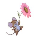 Dusty pink daisy mouse