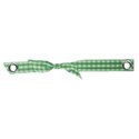 checkered grommet bow green