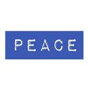 word peace blue