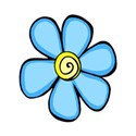 Small single Blue Flower