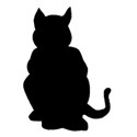 black cat outline