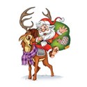 santa&deer