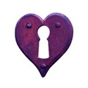 purple heart padlock
