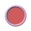 lilac glass glitter round frame