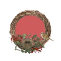 grapevine wreath nest berries