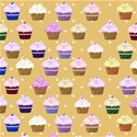 orange cupcake background