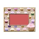 oblong pink cupcake frame