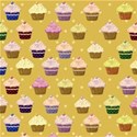 yellow cupcake layering paper