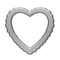 Frill heart silver