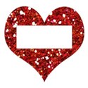 glitter red heart frame