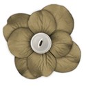 flower tan button