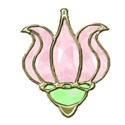 pink and green gold flower jewel