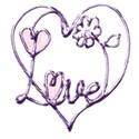 lilac love word art