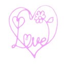 love word art pink